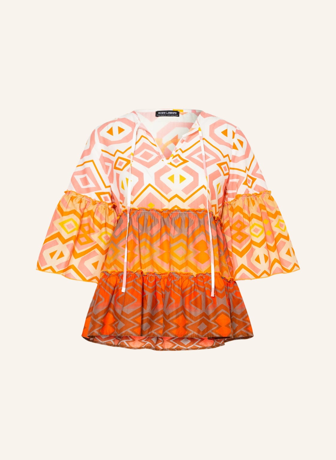 Image of Risy & Jerfs Blusenshirt Macau Mit 3/4-Arm orange