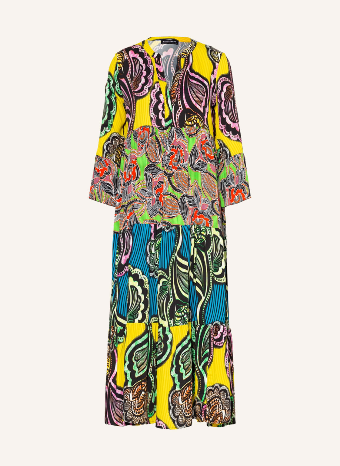 Image of Risy & Jerfs Kleid Walbeck Mit 3/4-Arm gelb