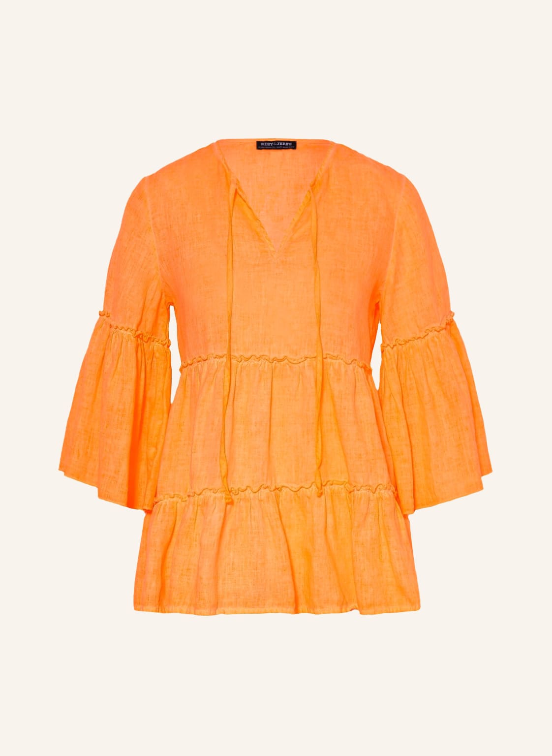 Image of Risy & Jerfs Blusenshirt Macau Aus Leinen Mit 3/4-Arm orange