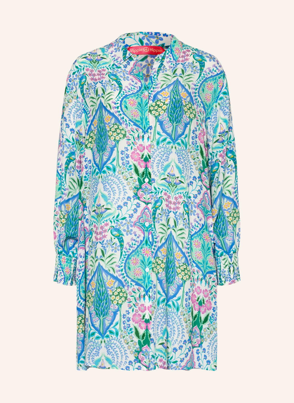 Image of Yippie Hippie Hemdblusenkleid blau