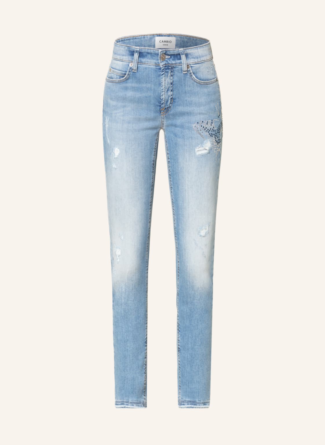 Image of Cambio Jeans Paris Mit Schmucksteinen blau