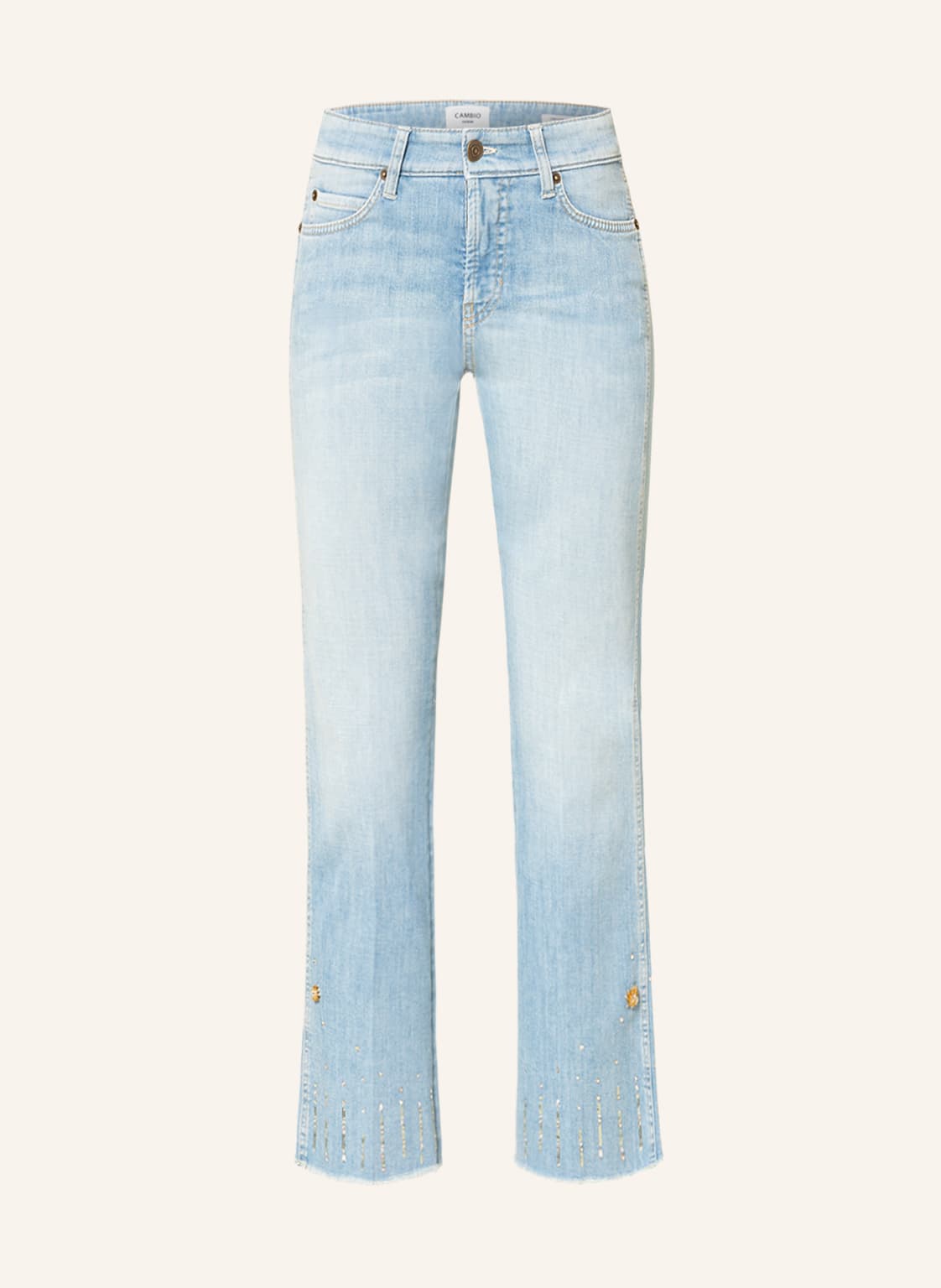 Image of Cambio 7/8-Jeans Francesca Mit Pailletten blau