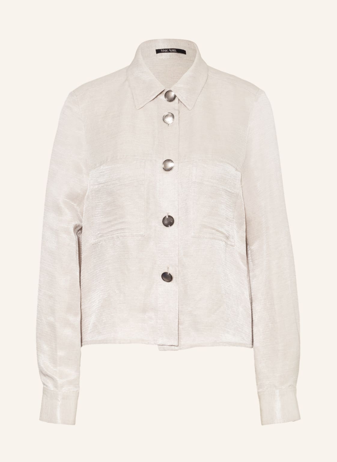 Image of Marc Aurel Overshirt Mit Leinen grau