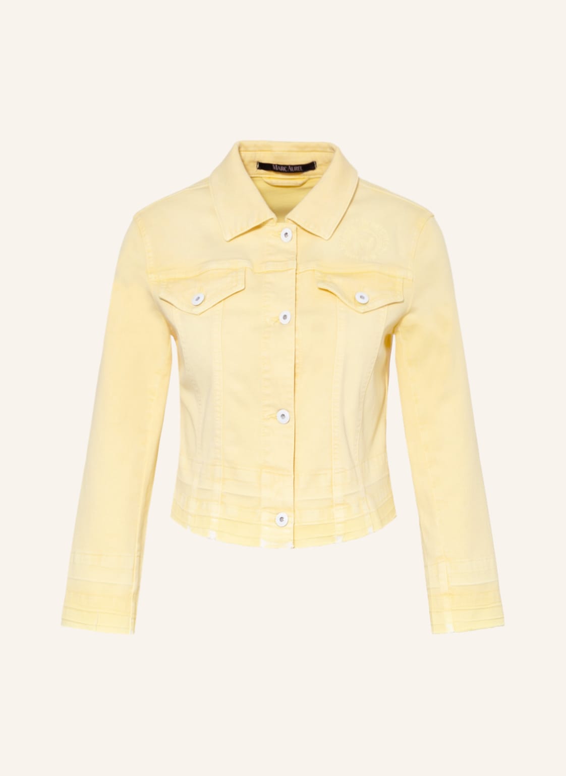 Image of Marc Aurel Cropped-Jeansjacke gelb