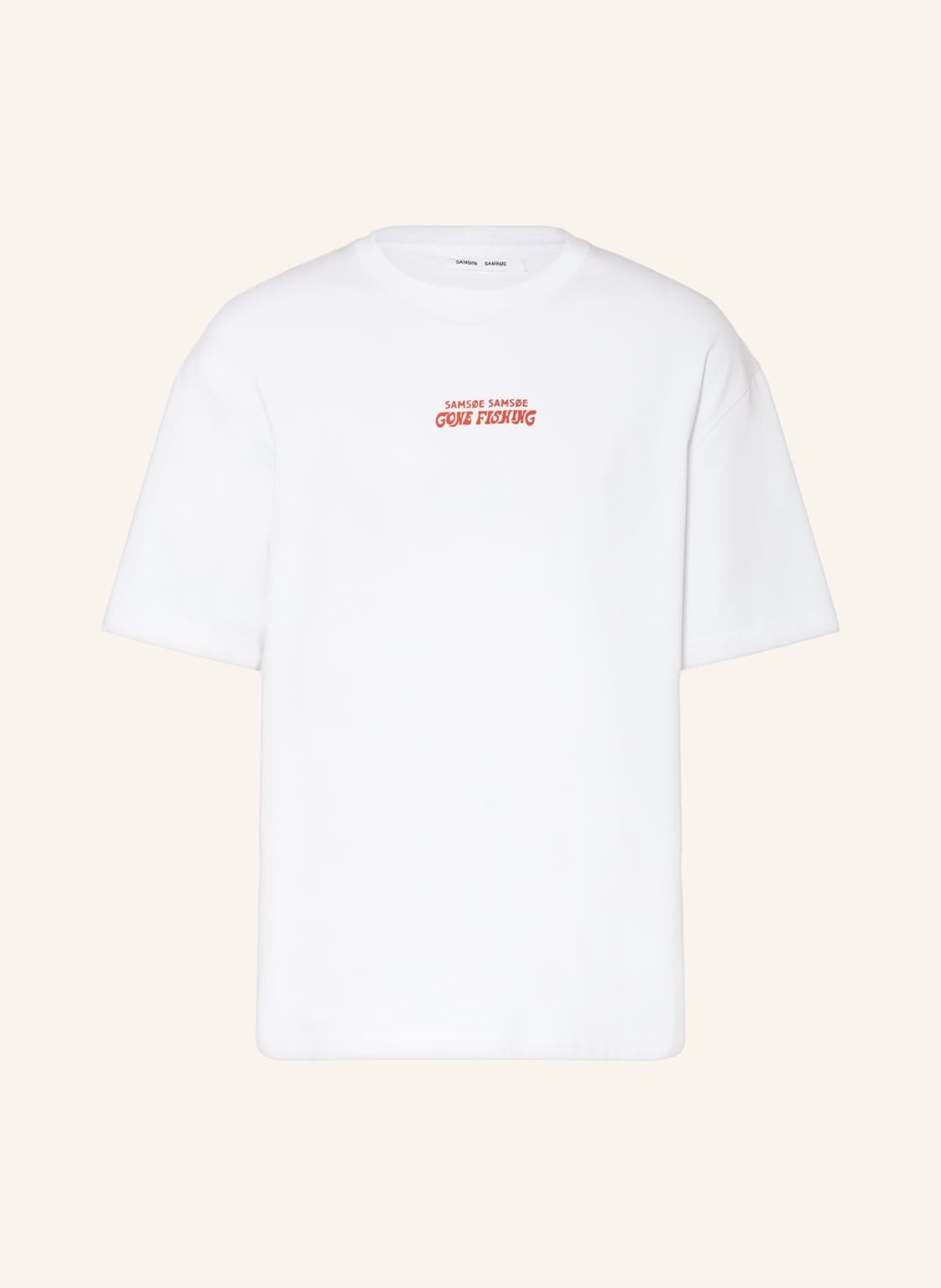 Image of Samsøe Samsøe Oversized-Shirt Gone Fishing weiss