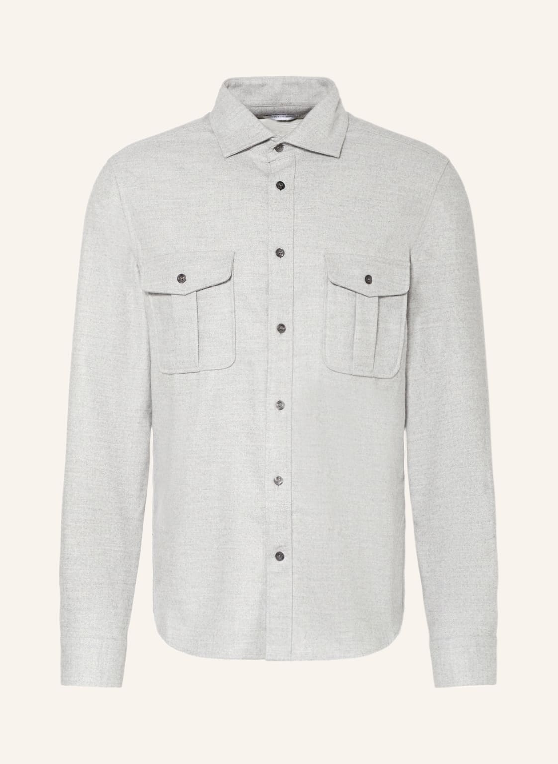 Image of Reiss Flanell-Overshirt Chase grau