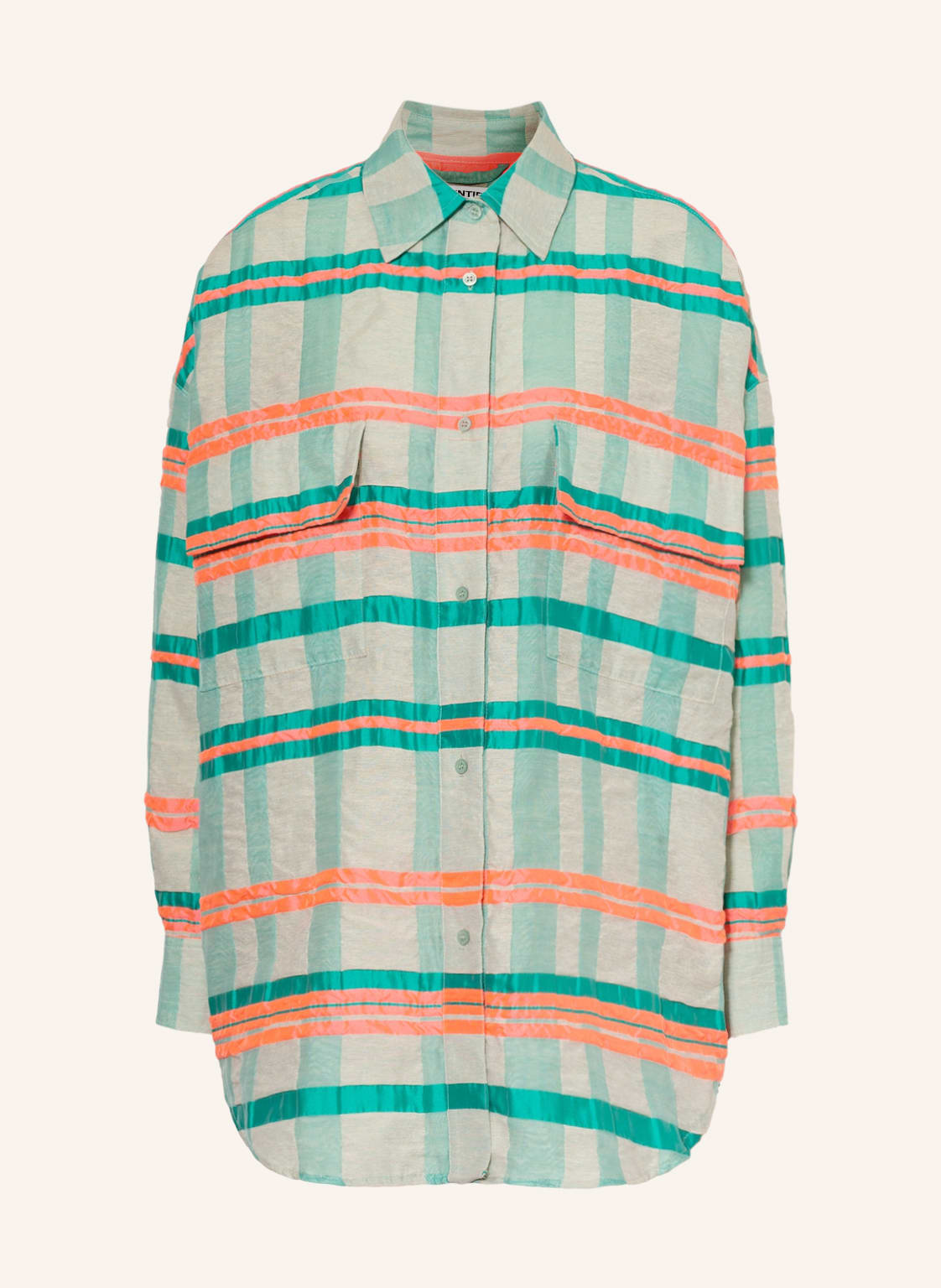 Image of Essentiel Antwerp Oversized-Hemdbluse Daydream gruen