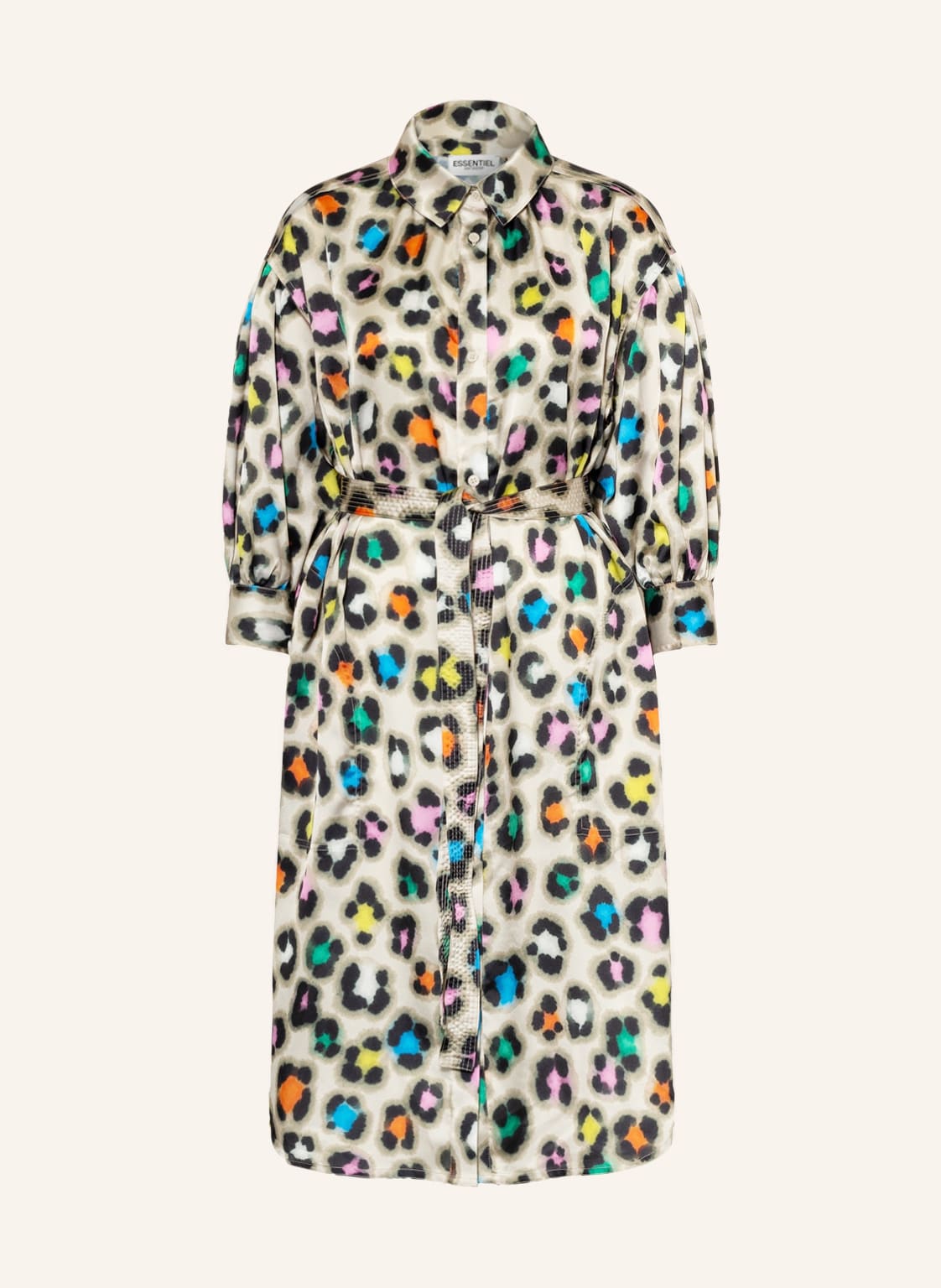 Image of Essentiel Antwerp Hemdblusenkleid Discord Mit 3/4-Arm weiss