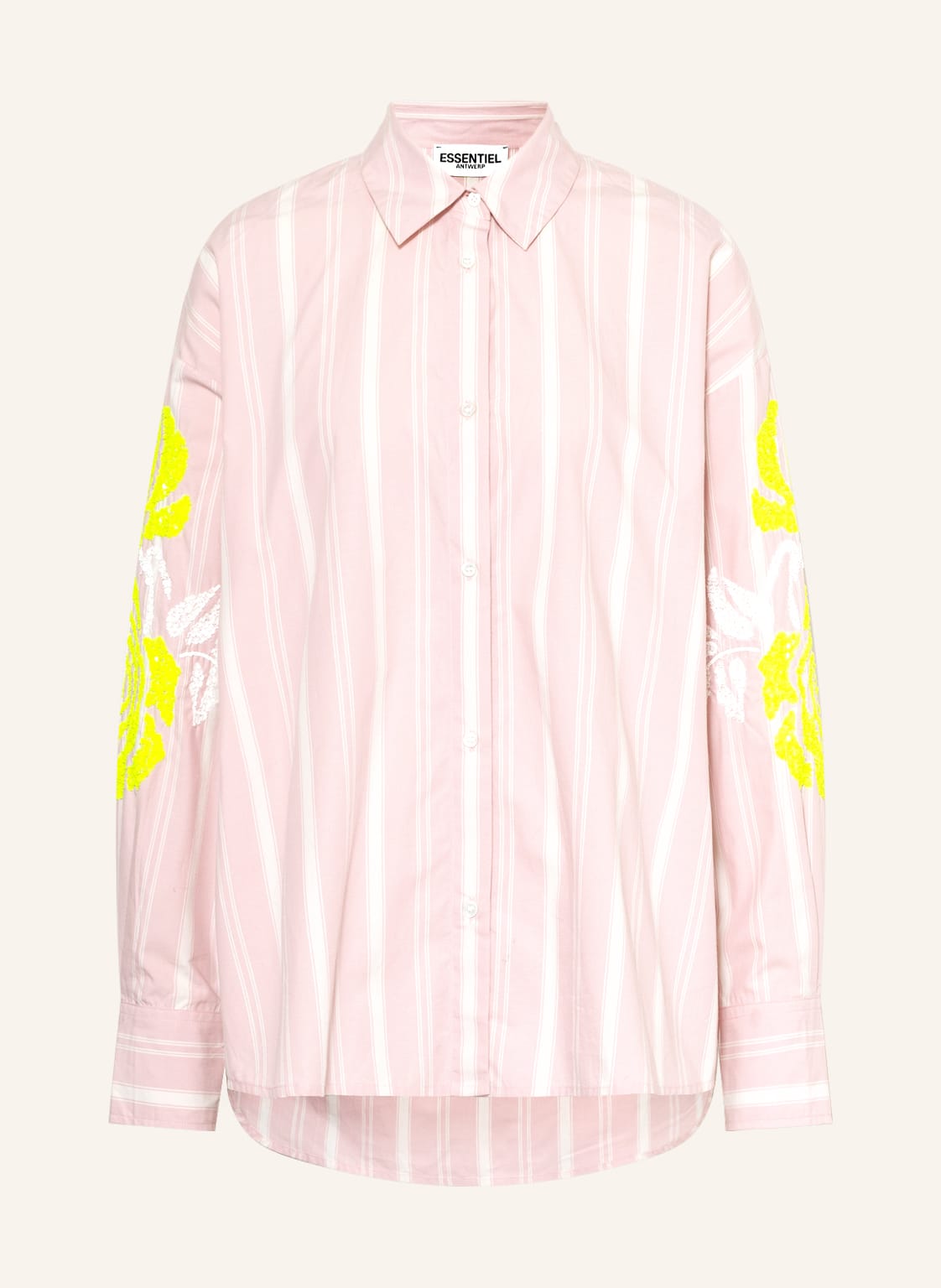 Image of Essentiel Antwerp Oversized-Hemdbluse Dorothy Mit Pailletten rosa