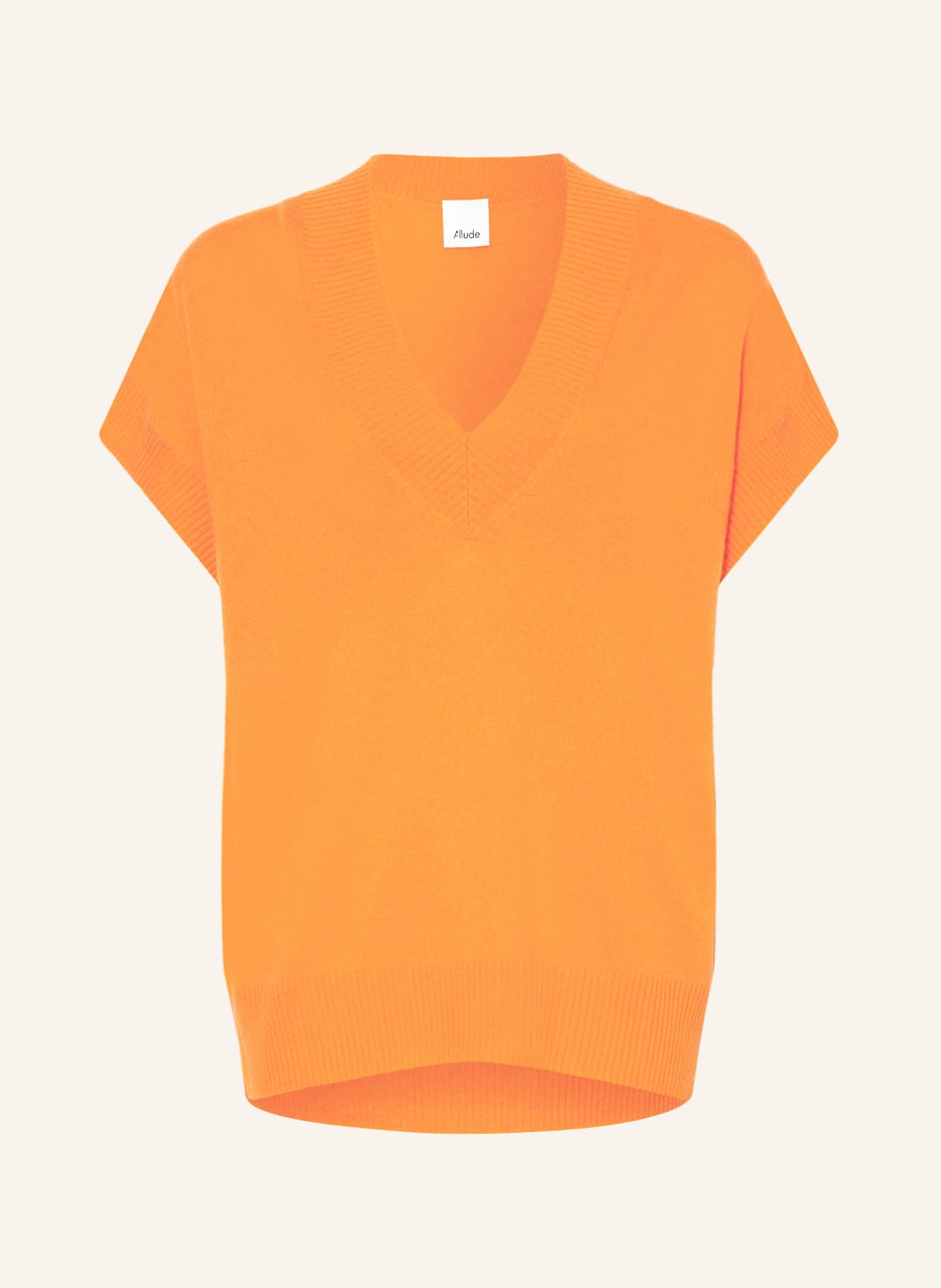 Image of Allude Pullunder Mit Cashmere orange