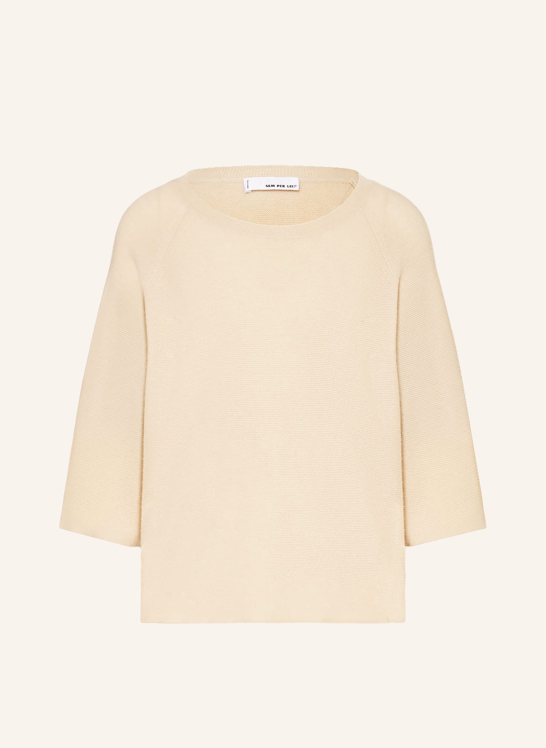 Image of Sem Per Lei Pullover Mit Cashmere Und 3/4-Arm beige