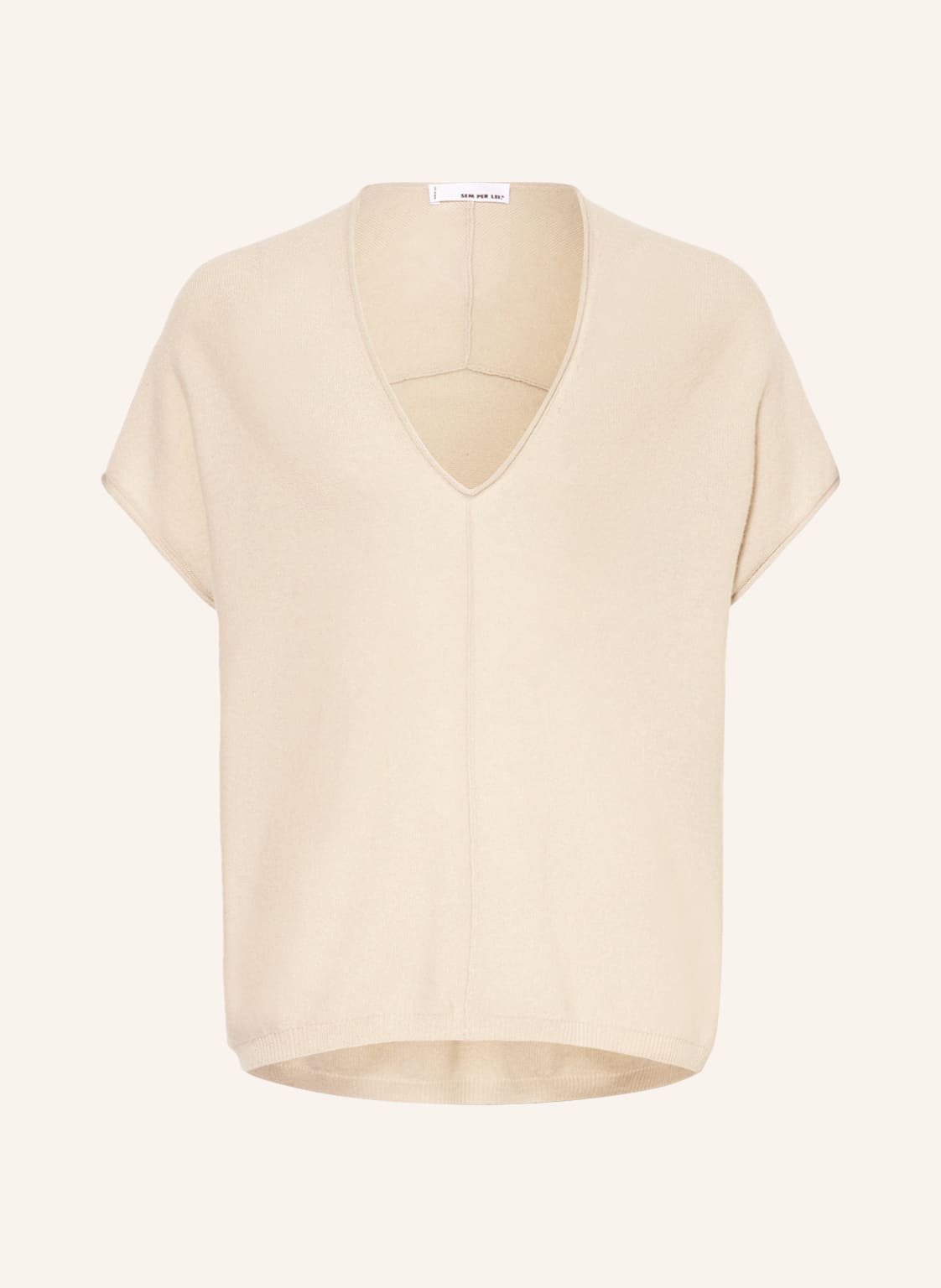 Image of Sem Per Lei Oversized-Pullunder Mit Cashmere beige