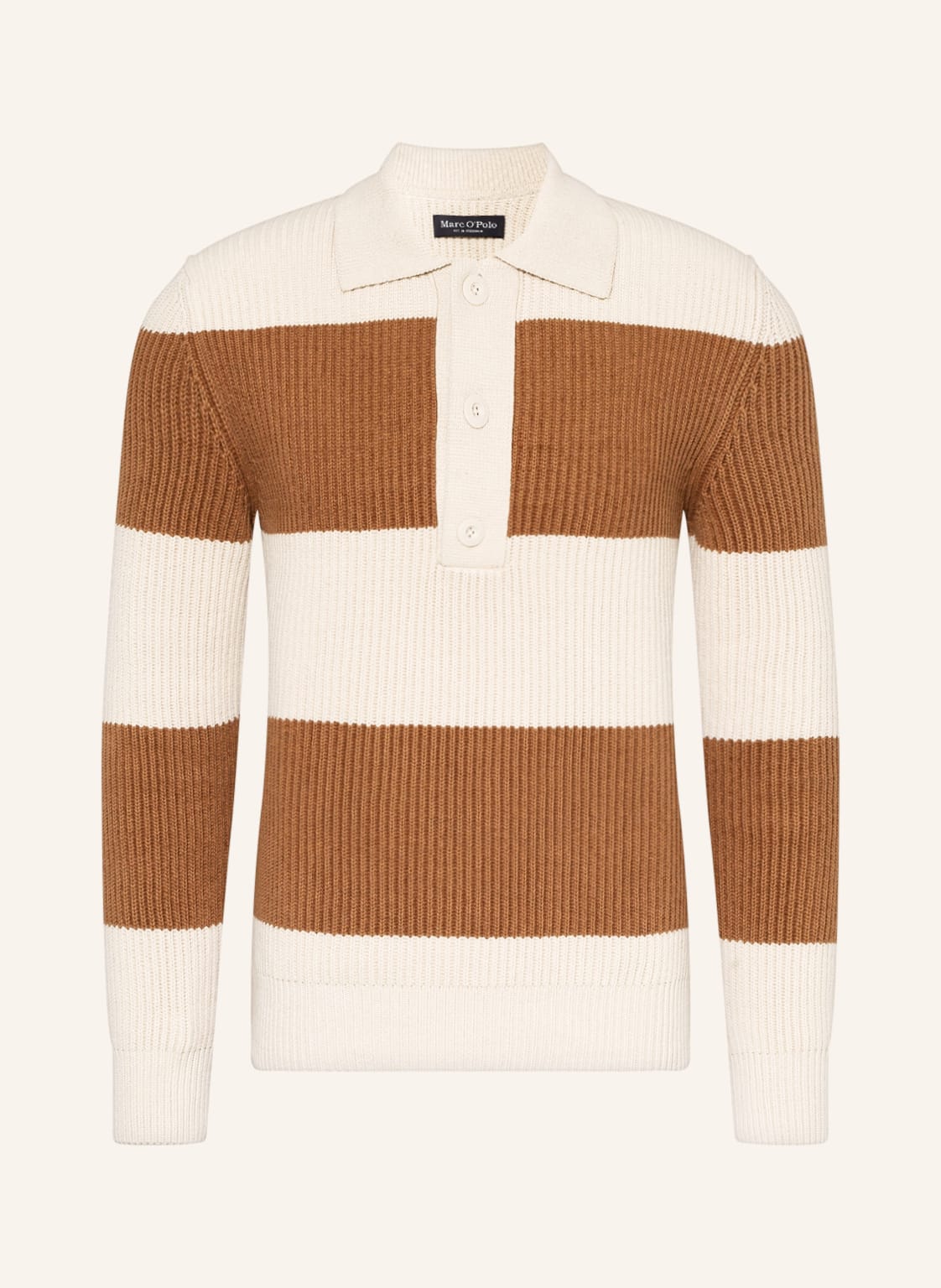 Image of Marc O'polo Strick-Poloshirt weiss