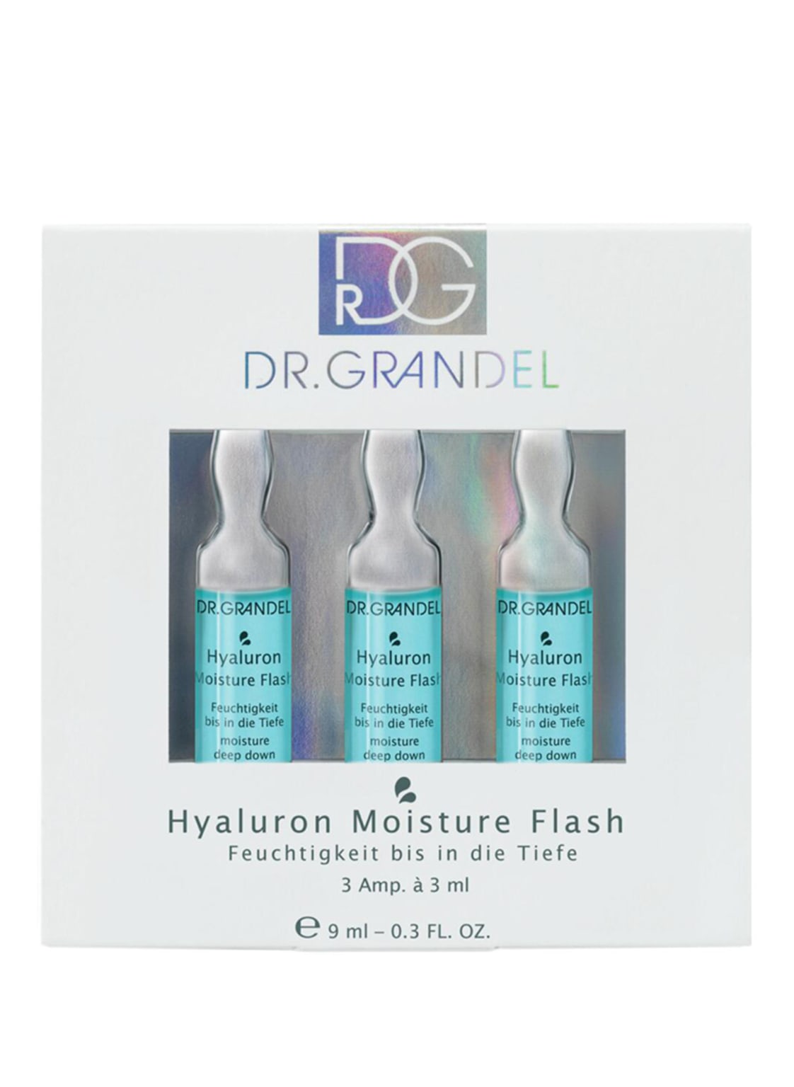 Image of Dr. Grandel Ampoules - Hyaluron Moisture Flash Durchfeuchtende Wirkstoffampulle (3 x 3ml) 9 ml