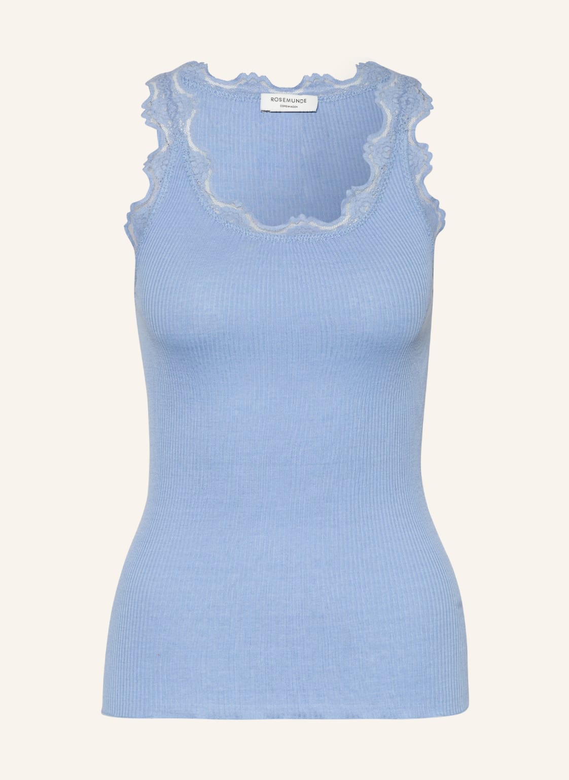 Image of Rosemunde Seidentop Babette Mit Spitze violett