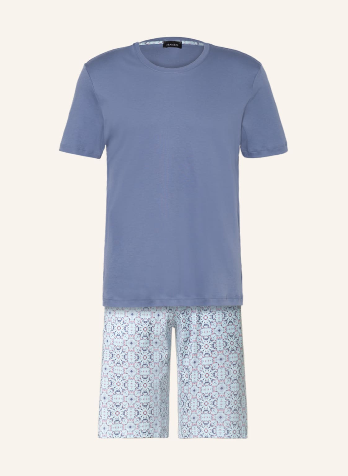 Image of Hanro Shorty-Schlafanzug Night & Day blau