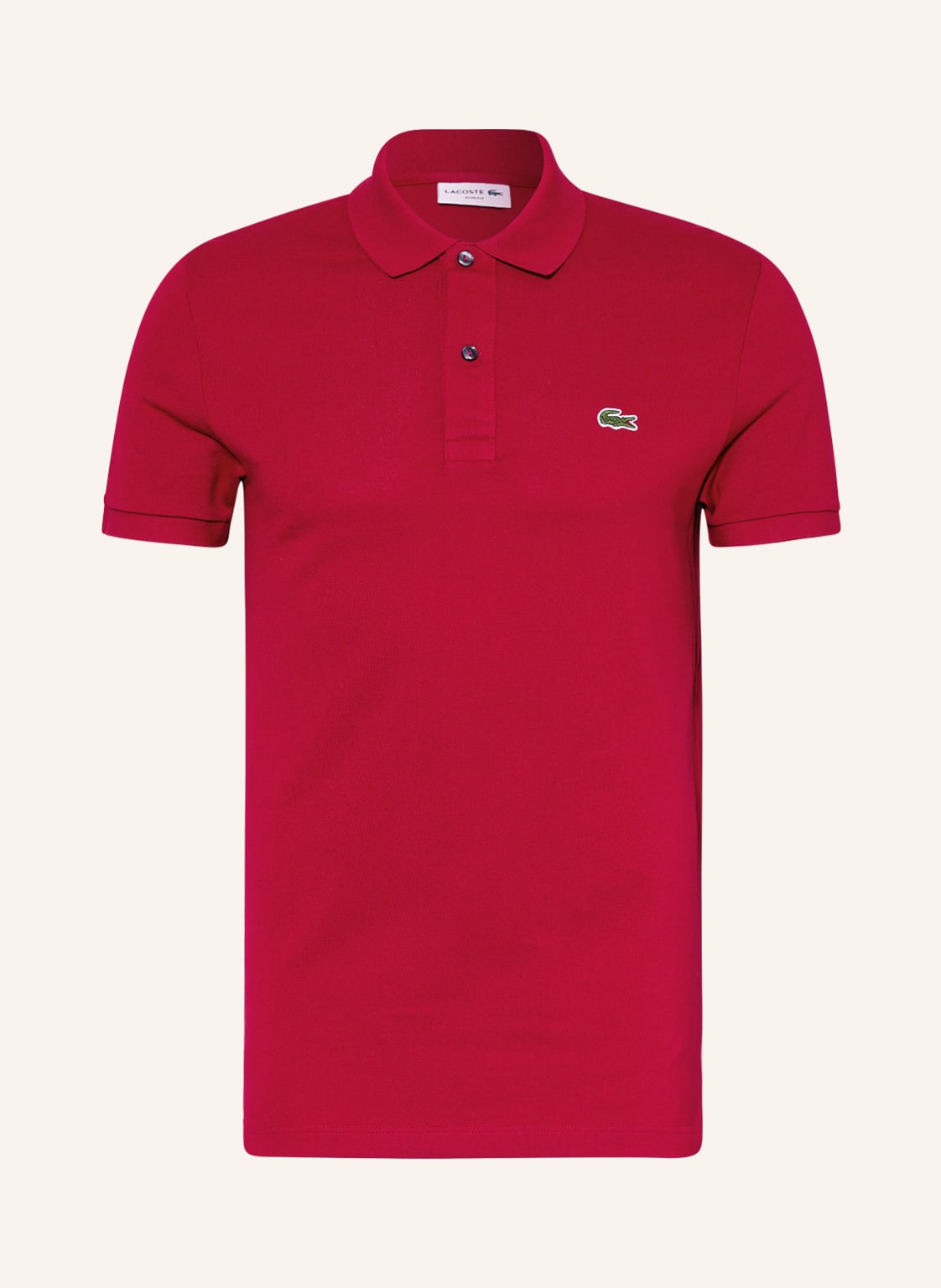 Image of Lacoste Piqué-Poloshirt Slim Fit rot