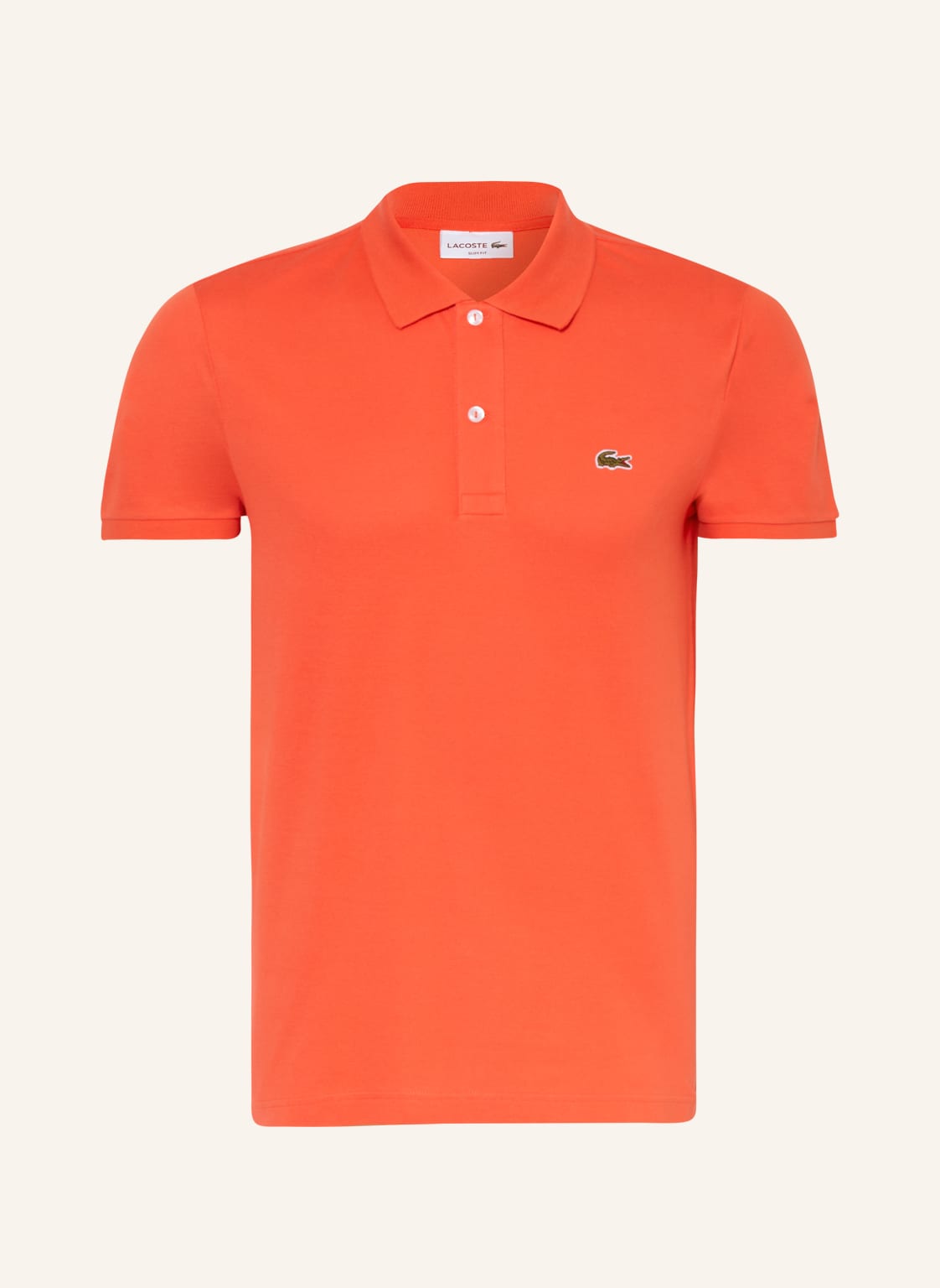 Image of Lacoste Piqué-Poloshirt Slim Fit orange