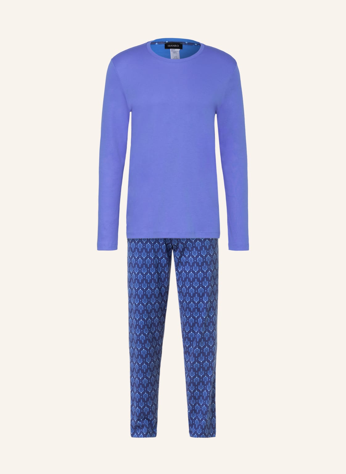 Image of Hanro Schlafanzug Night & Day blau