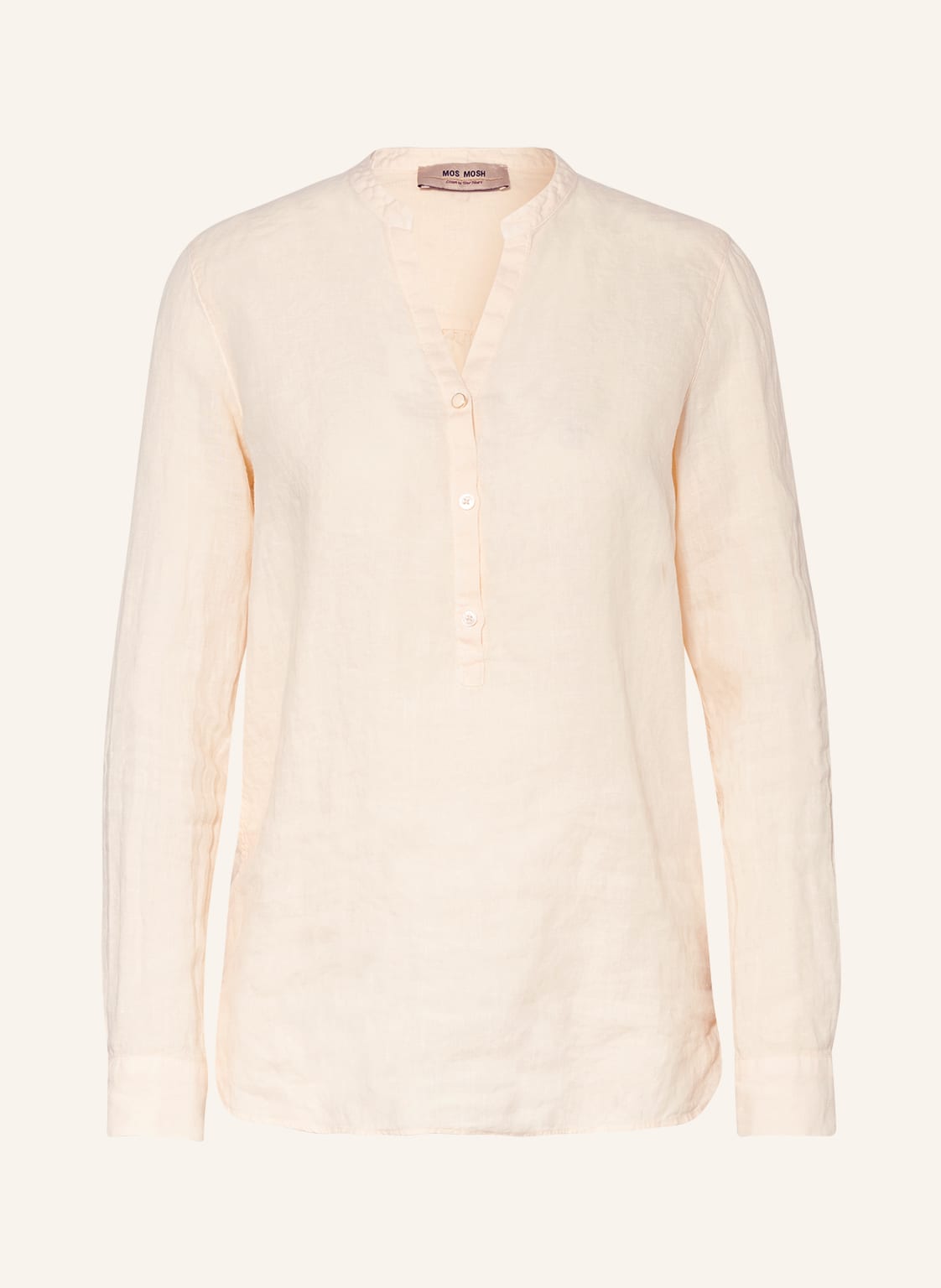 Image of Mos Mosh Blusenshirt Dana Aus Leinen beige