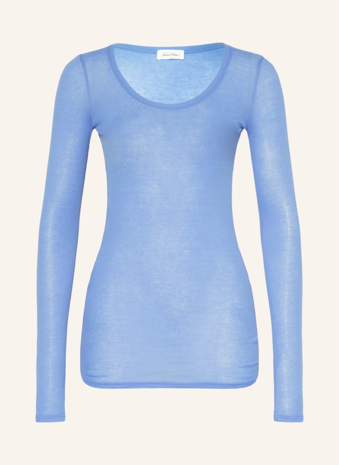 Image of American Vintage Longsleeve Massachusetts blau