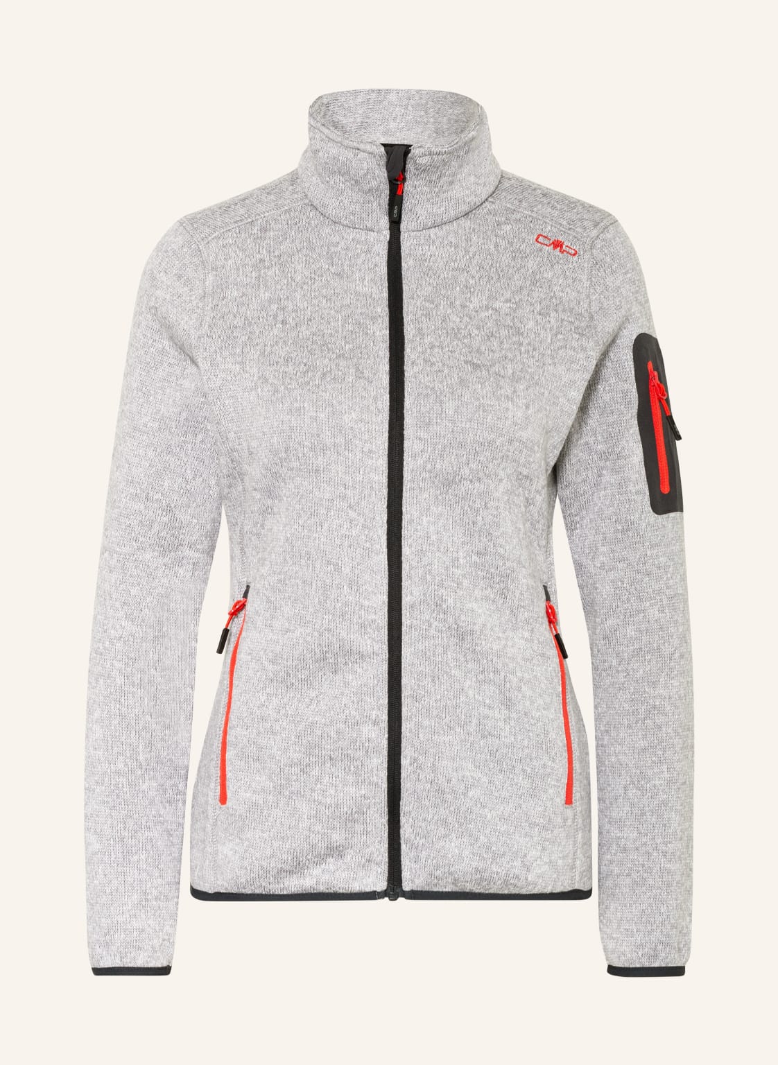 Image of Cmp Strick-Fleecejacke grau