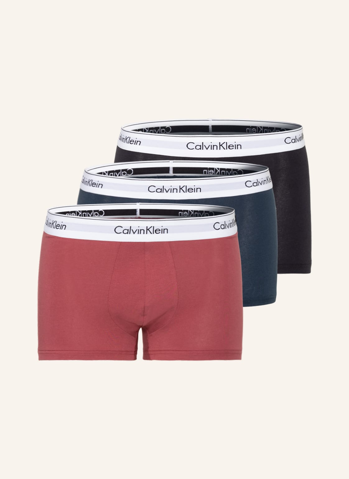 Image of Calvin Klein 3er-Pack Boxershorts Modern Cotton rot