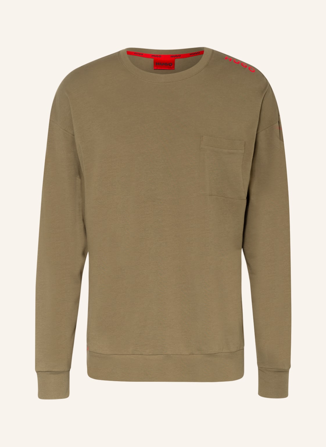 Image of Hugo Lounge-Shirt Labelled gruen