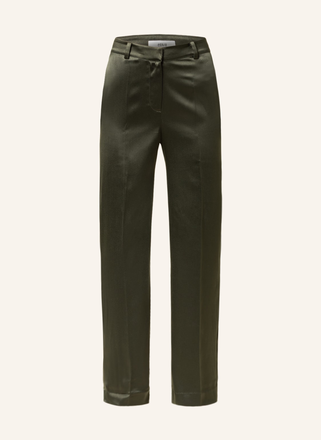 Image of Envii Marlenehose Ensmith Aus Satin gruen