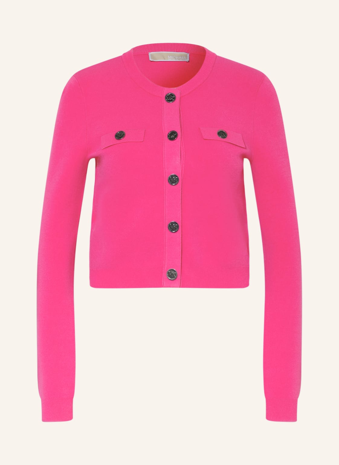 Image of Michael Kors Cropped-Strickjacke pink