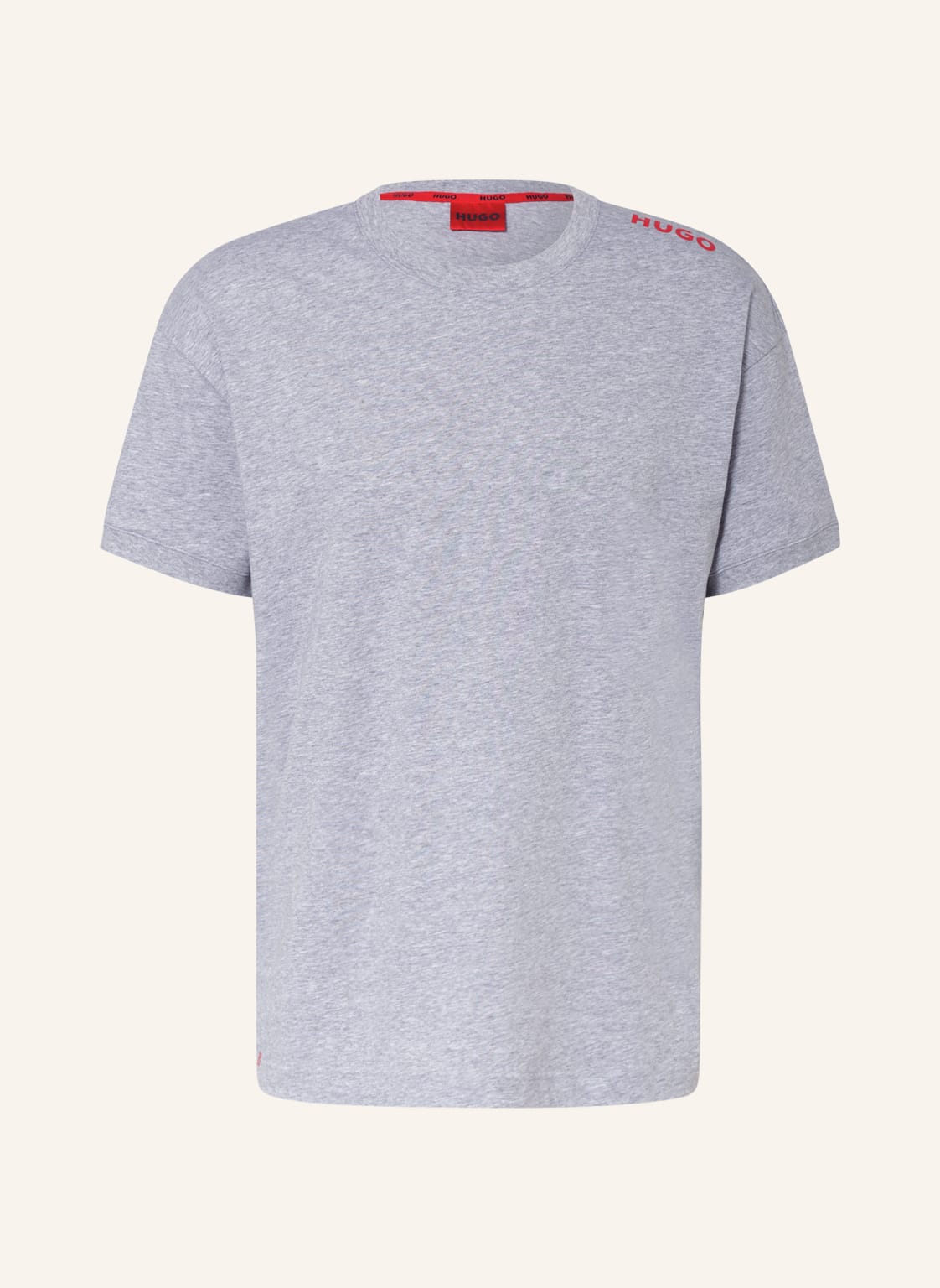 Image of Hugo Lounge-Shirt Labelled grau