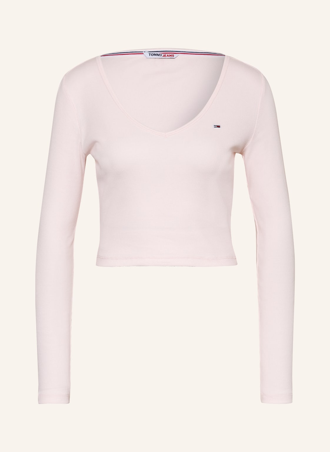 Image of Tommy Jeans Cropped-Longsleeve rosa