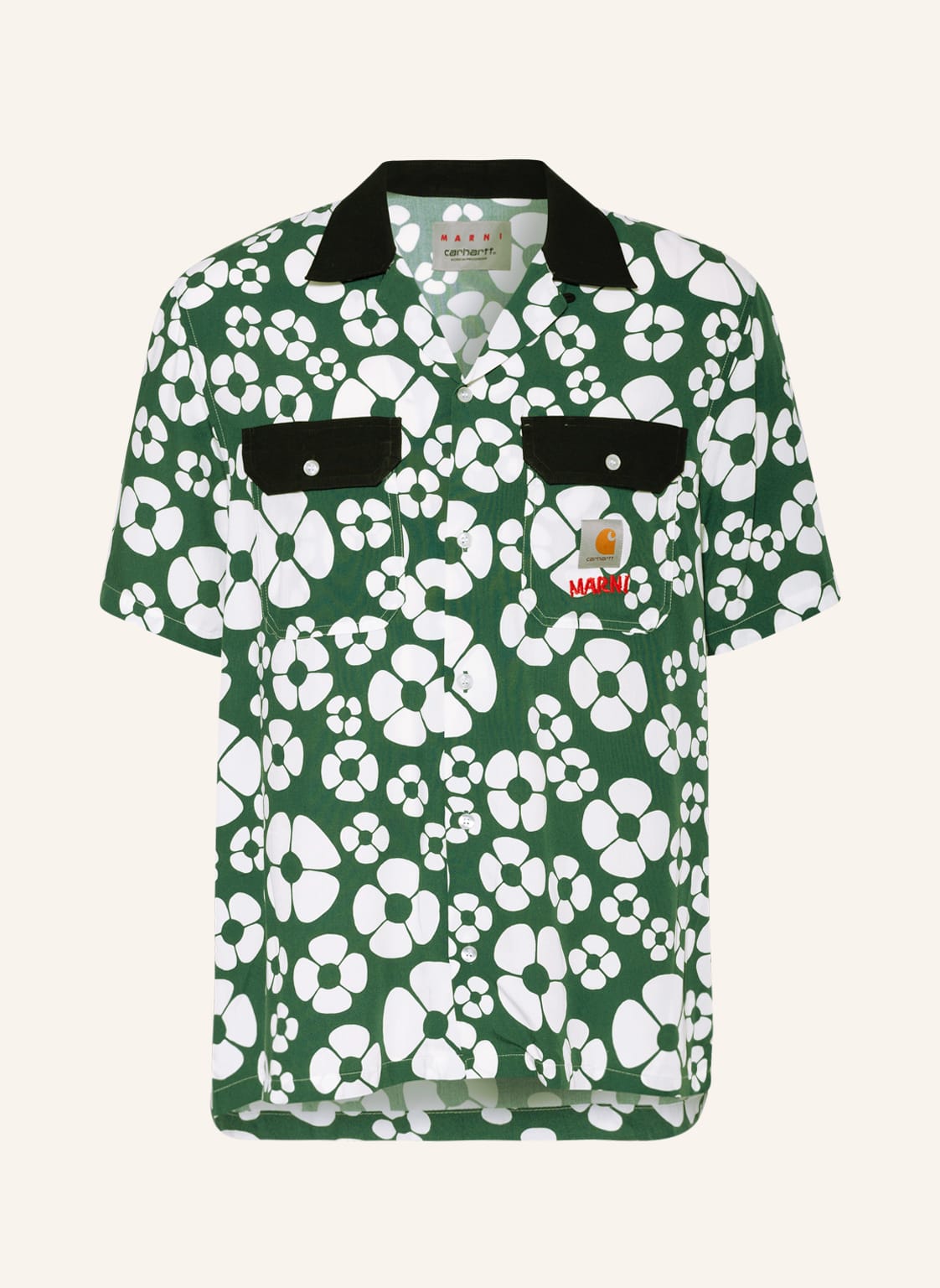 Image of Marni Resorthemd Regular Fit gruen