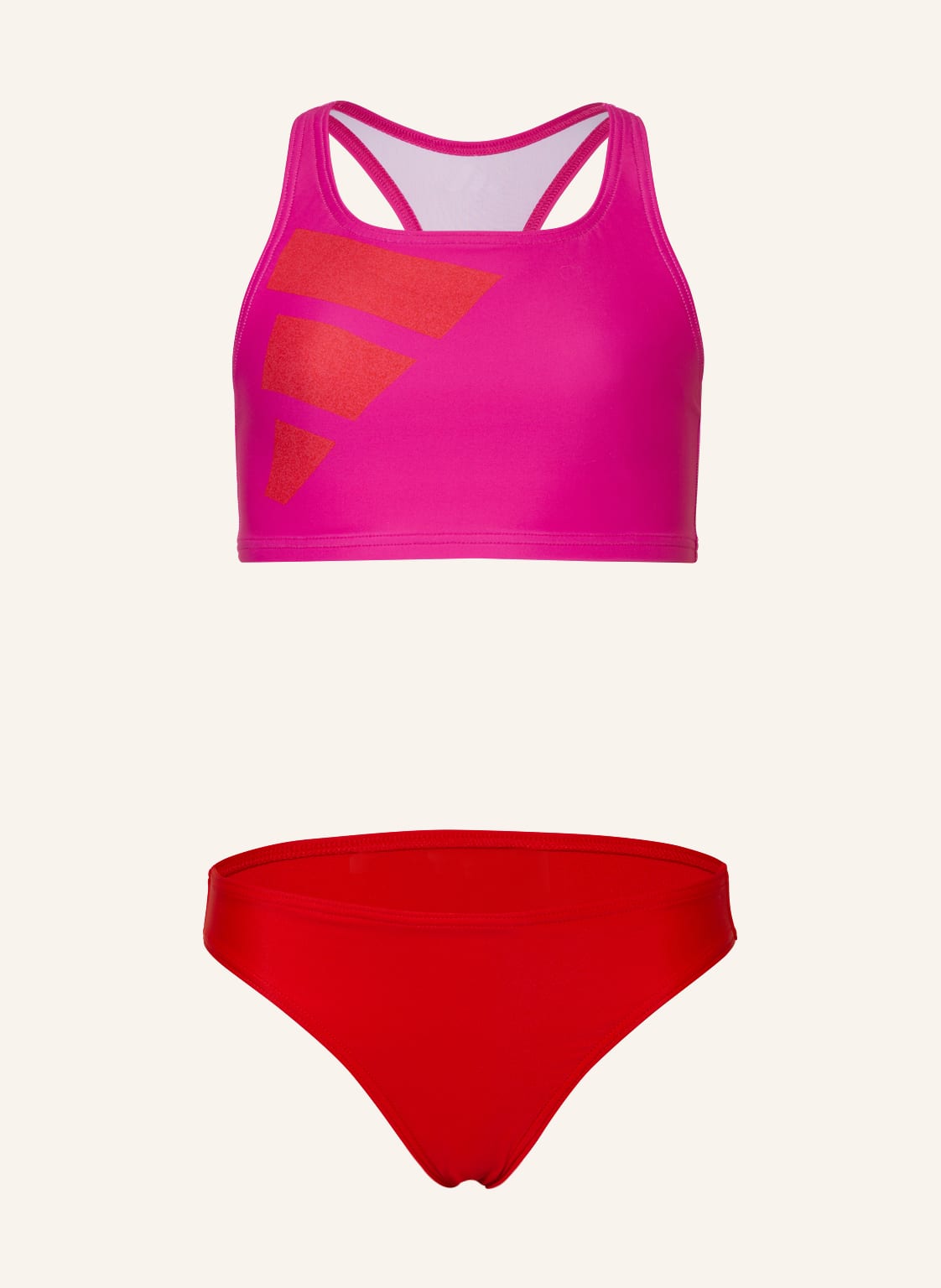 Image of Adidas Bustier-Bikini Big Bars Logo pink