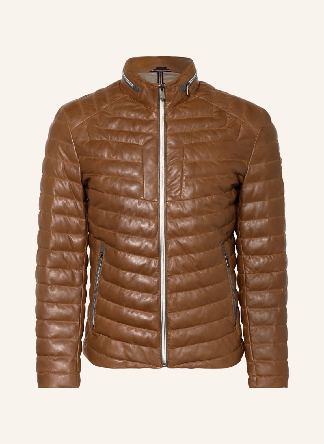 Image of Milestone Lederjacke Ms-Malik Mit Sorona®Aura-Isolierung beige