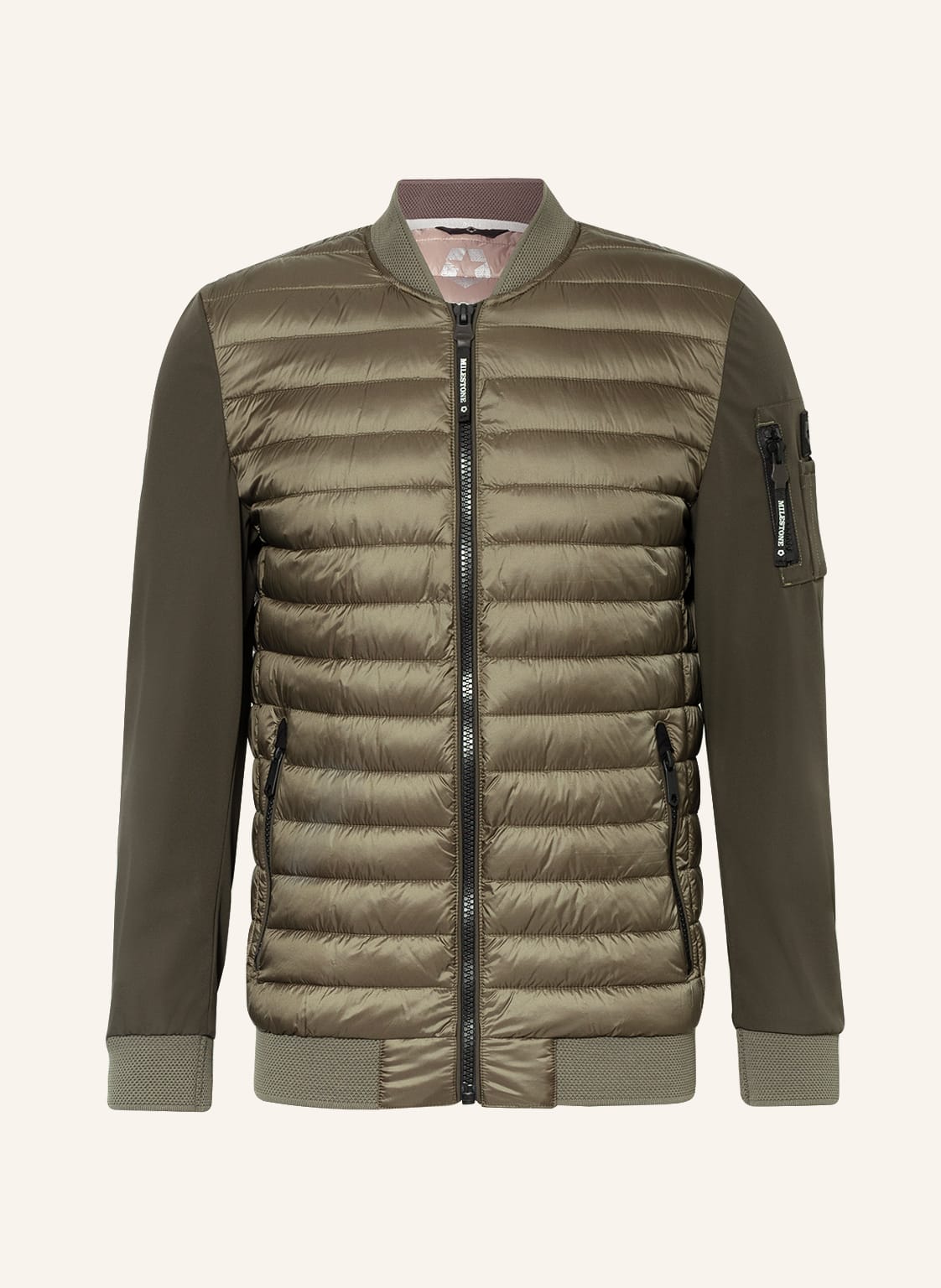 Image of Milestone Steppjacke Ms-Energy Im Materialmix gruen