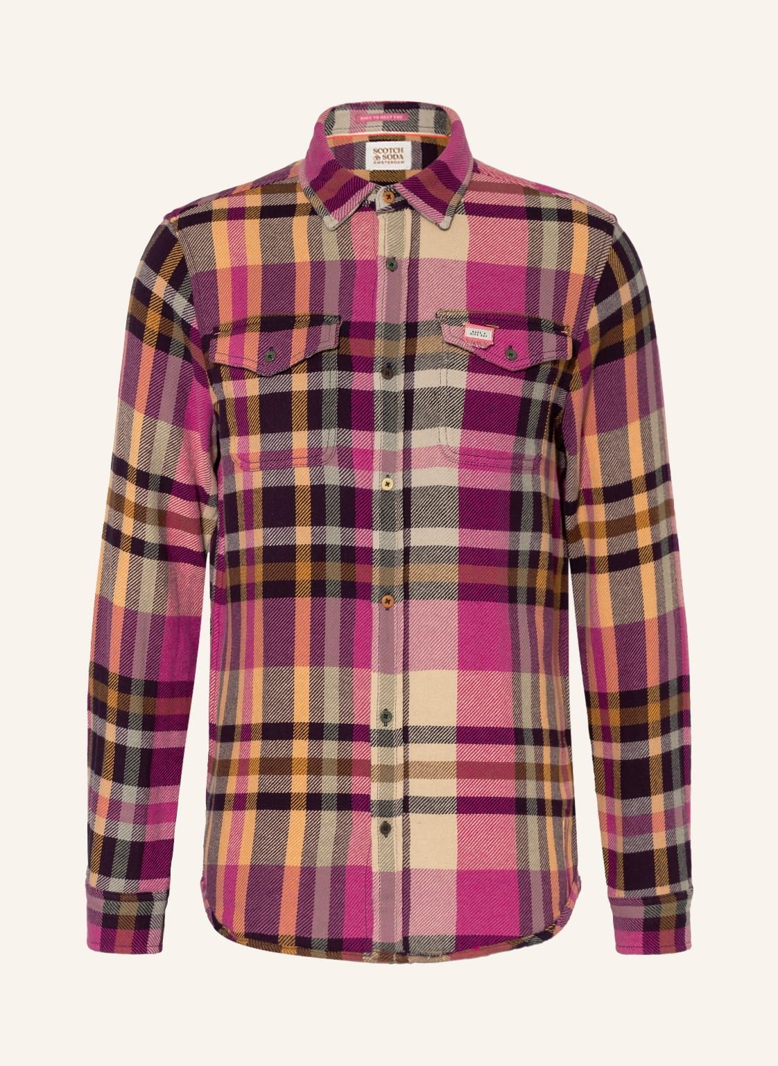 Image of Scotch & Soda Flanellhemd Regular Fit violett