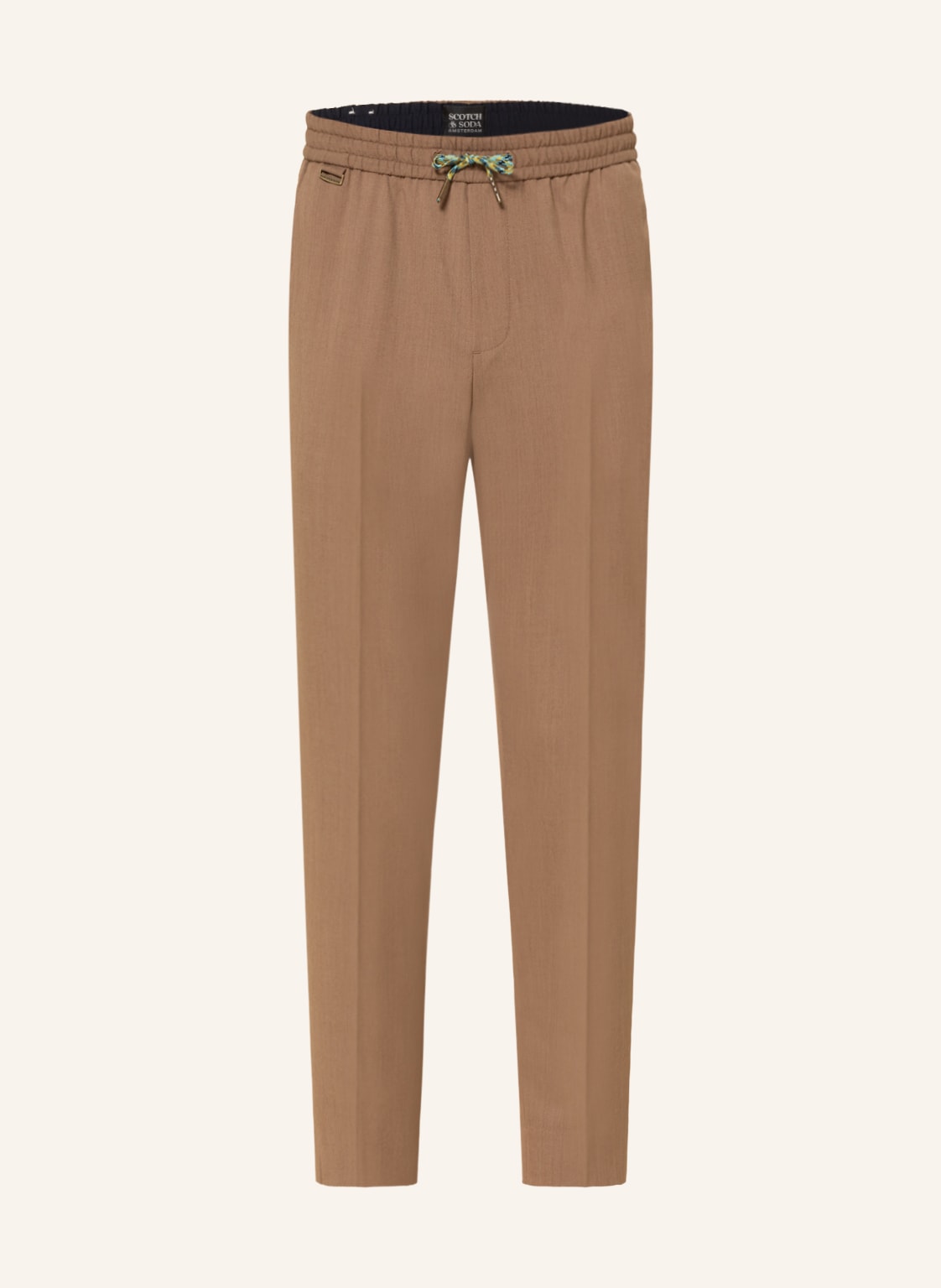 Image of Scotch & Soda Chino The Drift Regular Tapered Fit Im Jogging-Stil beige