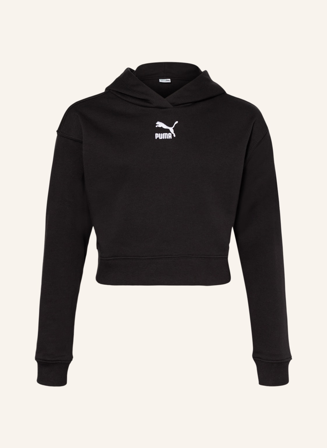 Image of Puma Cropped-Hoodie schwarz