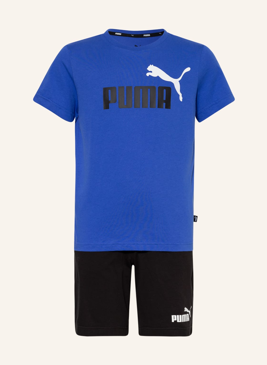 Image of Puma Set: T-Shirt Und Shorts blau