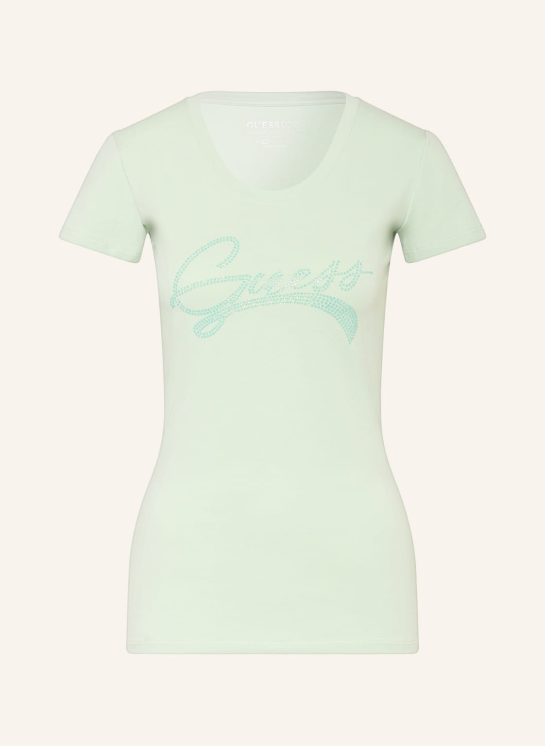 Image of Guess T-Shirt Adelina Mit Schmucksteinen gruen