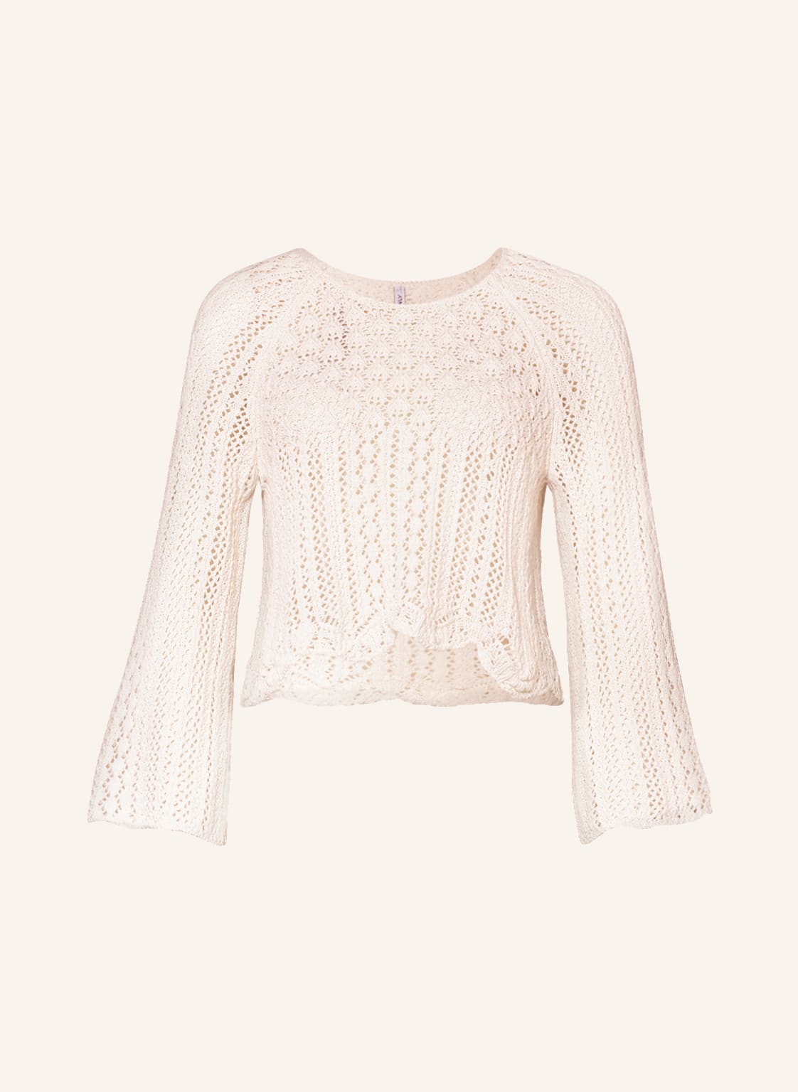 Image of Only Cropped-Pullover Mit 3/4-Arm beige