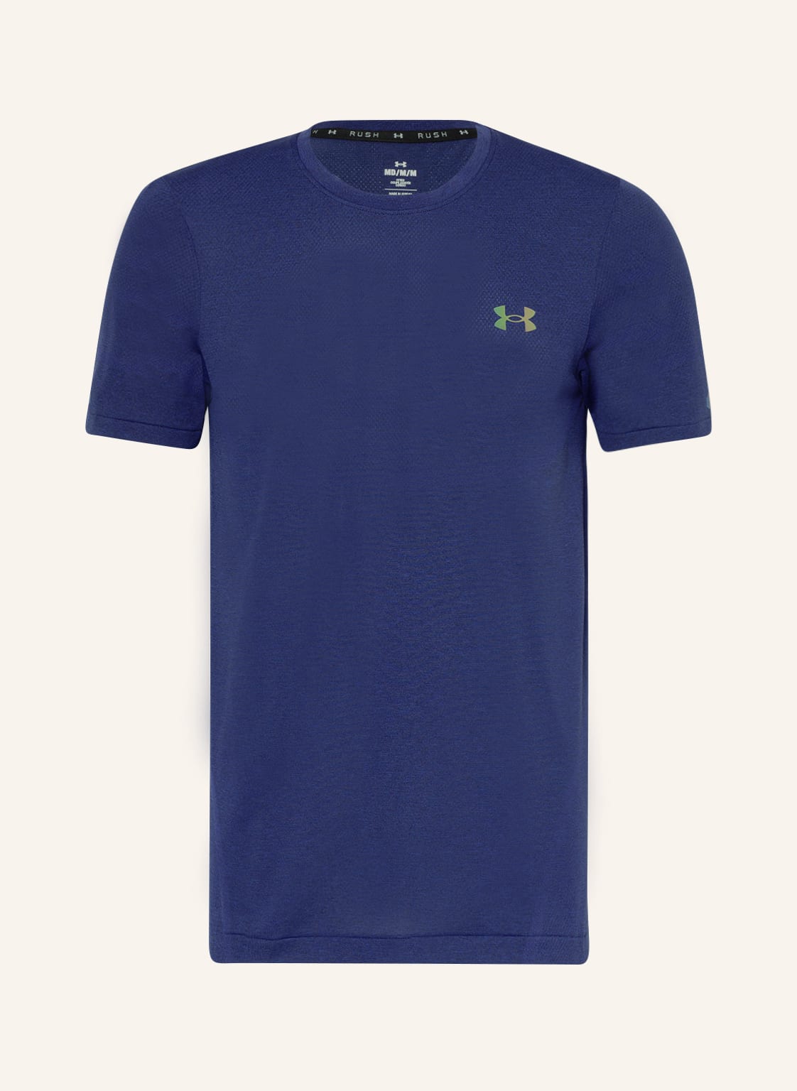 Image of Under Armour T-Shirt Rush™ Seamless Legacy Mit Mesh blau