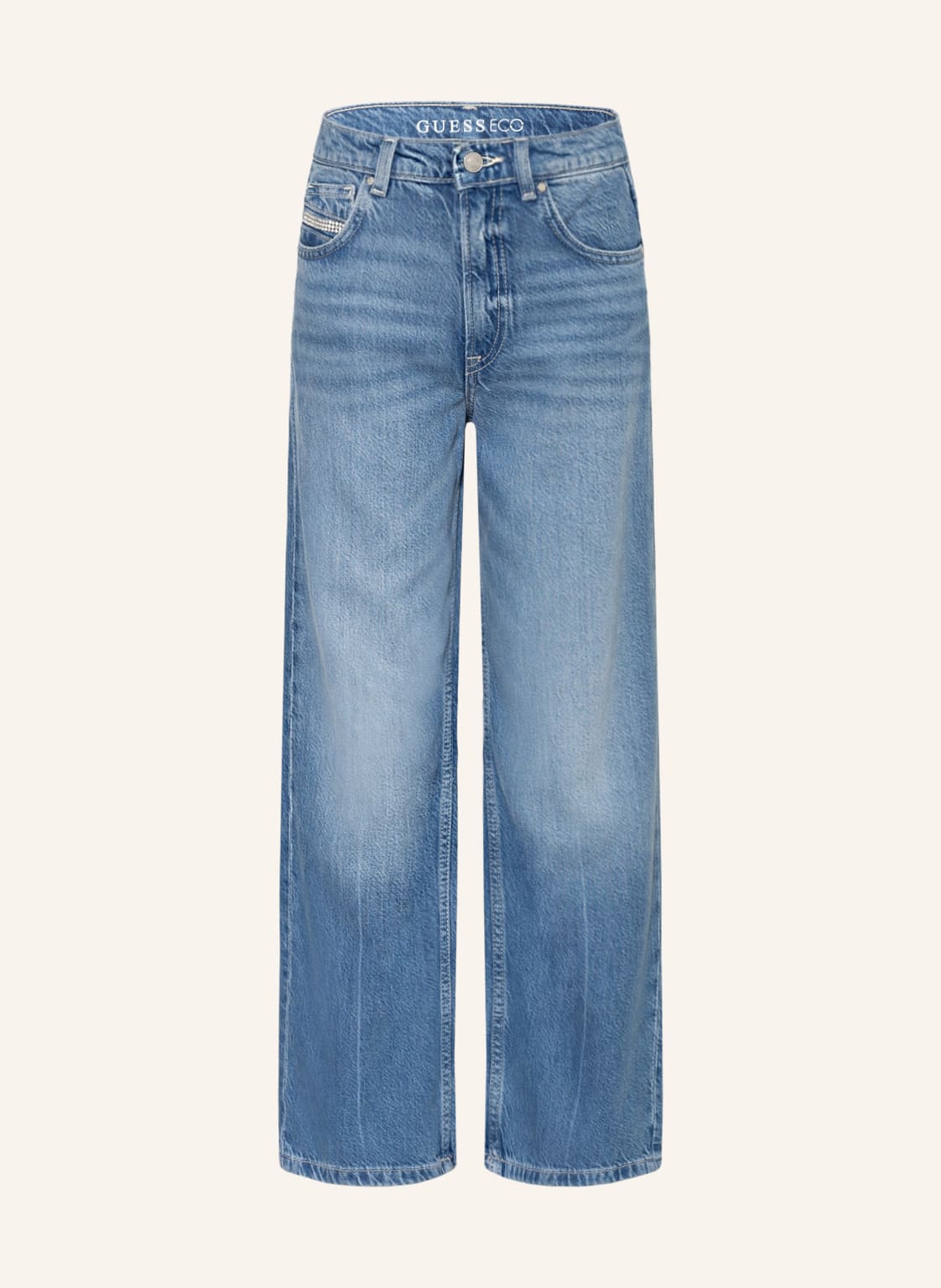 Image of Guess Jeans Mit Schmucksteinen blau
