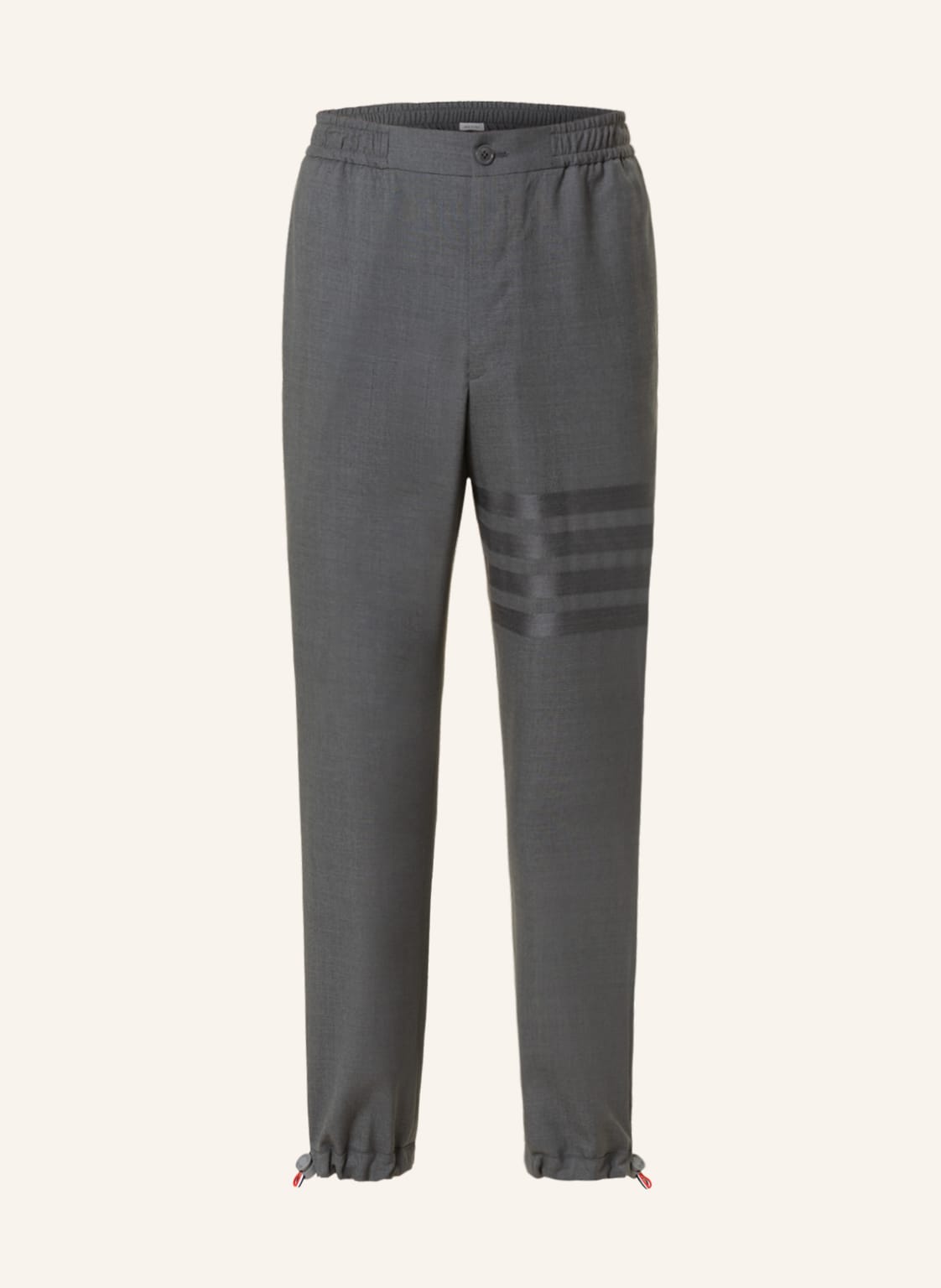 Image of Thom Browne. Hose Im Jogging-Stil Extra Slim Fit grau