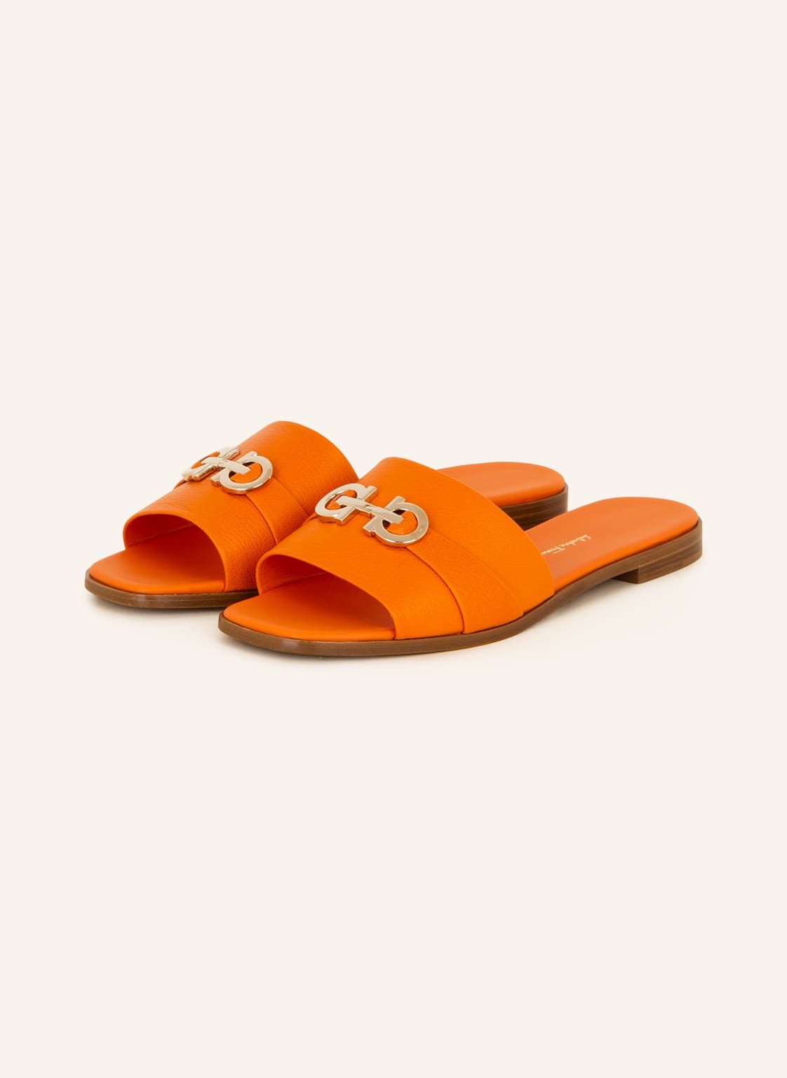 Image of Ferragamo Pantoletten Oria 10 orange