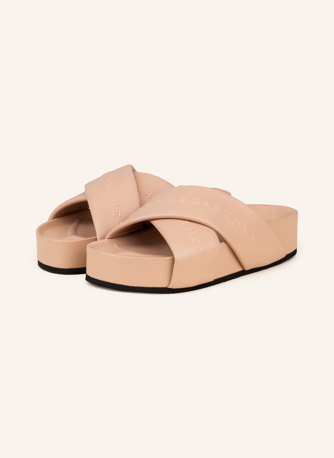 Image of Stella Mccartney Plateau-Pantoletten beige