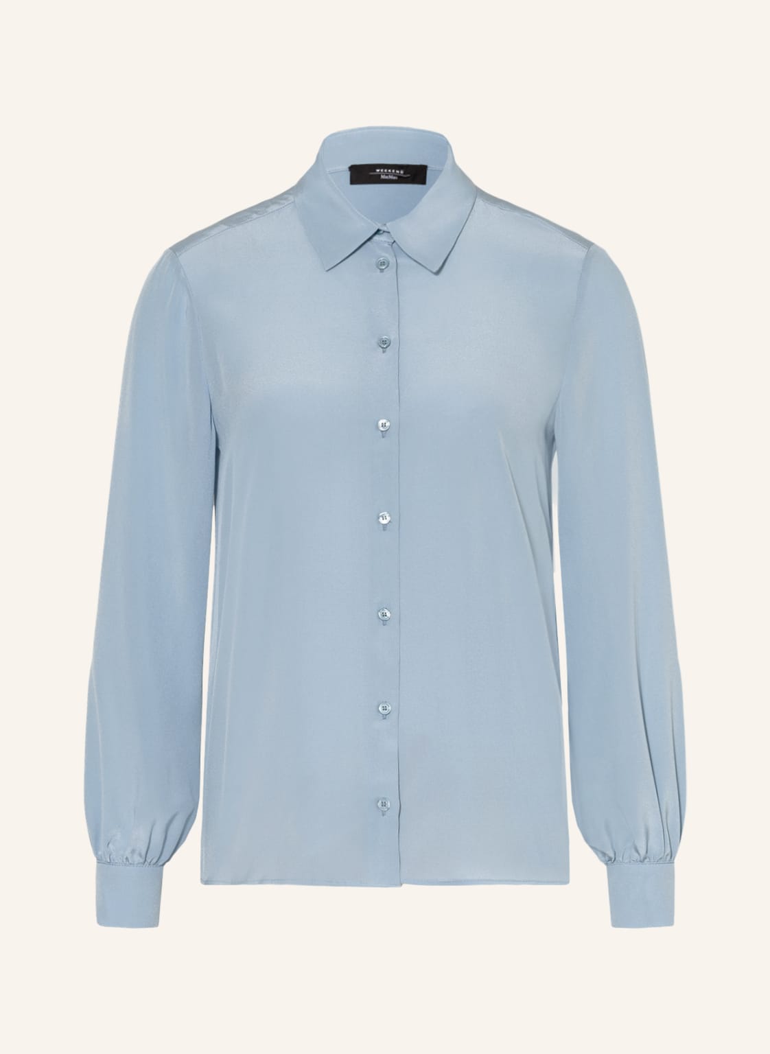 Image of Weekend Maxmara Hemdbluse Geo Aus Seide blau