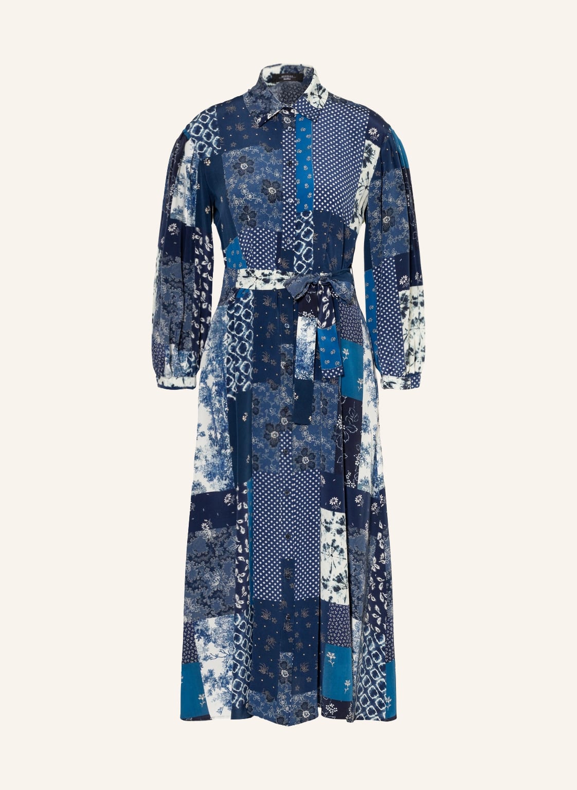 Image of Weekend Maxmara Hemdblusenkleid Lora Aus Seide blau