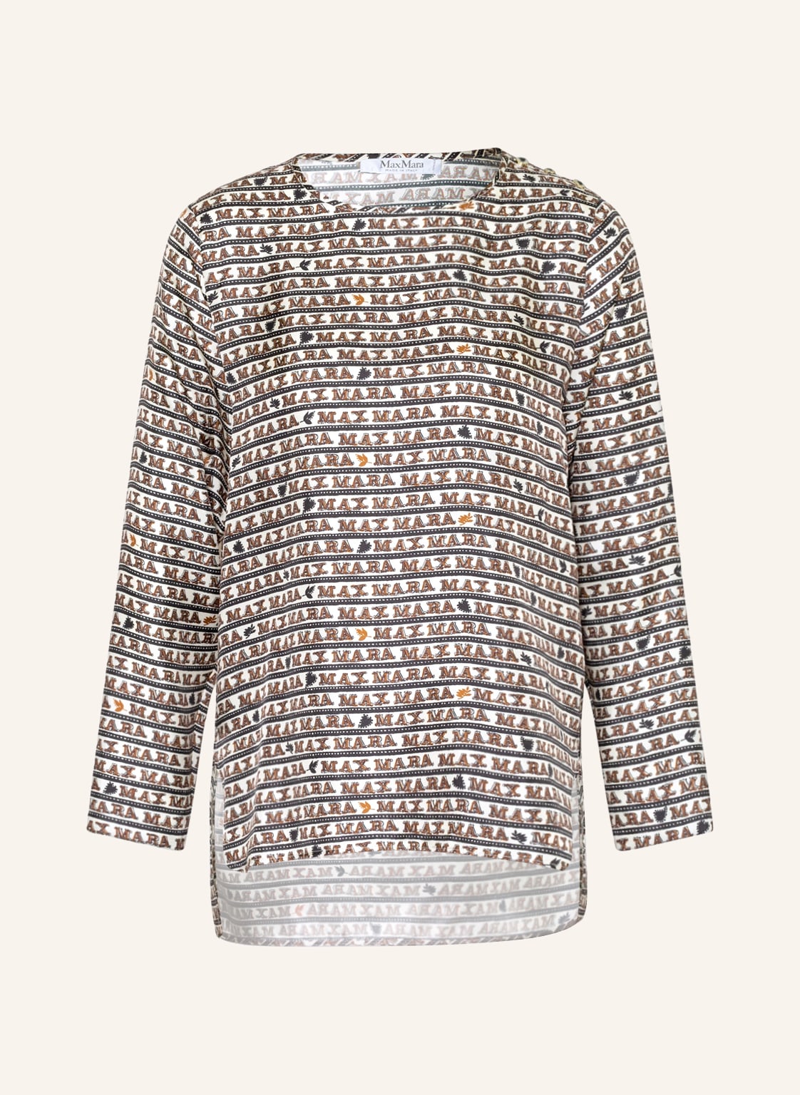 Image of Max Mara Blusenshirt Alatri Aus Seide braun